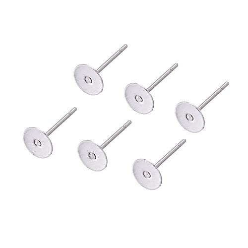 500pcs 304 Stainless Steel Flat Earring Posts Round Pad Pegs Stud Findings 12mm 500pcs 304 Stainless Steel Flat Earring Posts Round Pad Pegs Stud Findings 12mm